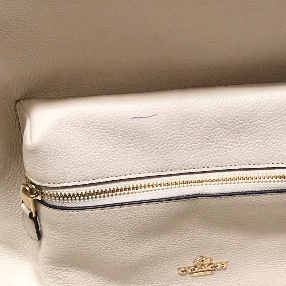 Coach Leather backpack- Creme - Picture 4 of 6
